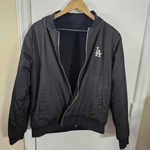 Los Angeles Dodgers Reversible Women's Fleece Jacket JH Design LA Zip MLB Sz L - Picture 2 of 9